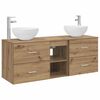 vidaXL Badkamerkastenset 3 st Artisanaal eiken 49,5 x 41 x 64,5 cm