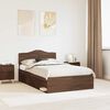 vidaXL Bedframe Bruin Eiken 120 x 190 cm Massief grenenhout
