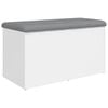 vidaXL Opbergbank Wit 82x42x45 cm Bewerkt Hout