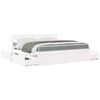 vidaXL Bed met lades en matras massief grenenhout wit 180x200 cm