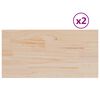 vidaXL Tafelbladen 2 st rechthoekig 60x30x1,7 cm massief grenenhout