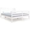 vidaXL Bedframe massief hout wit 180x200 cm