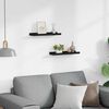 vidaXL Fotoplanken 2 st 40x9x3 cm MDF zwart