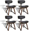 vidaXL Eetkamerstoelen 4 st gebogen hout en kunstleer