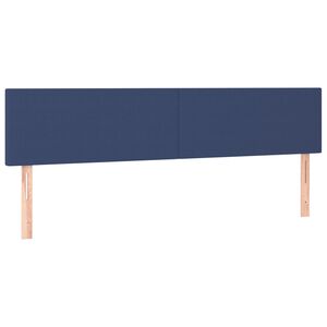 vidaXL Hoofdborden 200x5x78/88 cm stof blauw