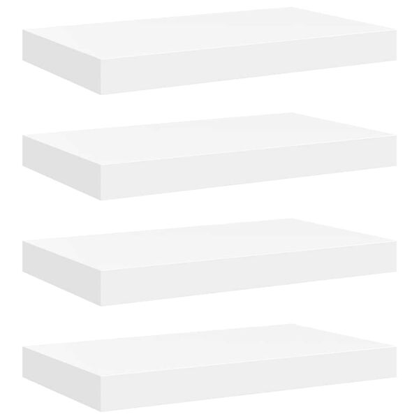 vidaXL Wandschappen zwevend 4 st 40x23x3,8 cm MDF wit
