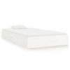 vidaXL Bedframe massief hout wit 100x200 cm