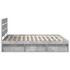 vidaXL Bedframe met hoofdeinde Beton 200 x 200 cm Massief grenenhout