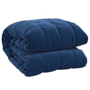 vidaXL Verzwaringsdeken 120x180 cm 9 kg stof blauw