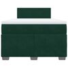 vidaXL Boxspring met matras fluweel donkergroen 120x190 cm