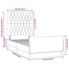 vidaXL Bedframe zonder matras 90x200 cm stof lichtgrijs