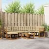 vidaXL Buiten bankenset met kussen 8 pcs Natuurlijk en Beige
