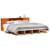 vidaXL Bed met boekenkast zonder matras hout wasbruin 200x200 cm