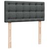 vidaXL Boxspring met matras stof donkergrijs Single