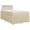 vidaXL Boxspringbed met matras Cr&egrave;mekleurig 120 x 190 cm Stof