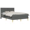 vidaXL Bedframe met matras Donkergrijs 120 x 190 cm Stof