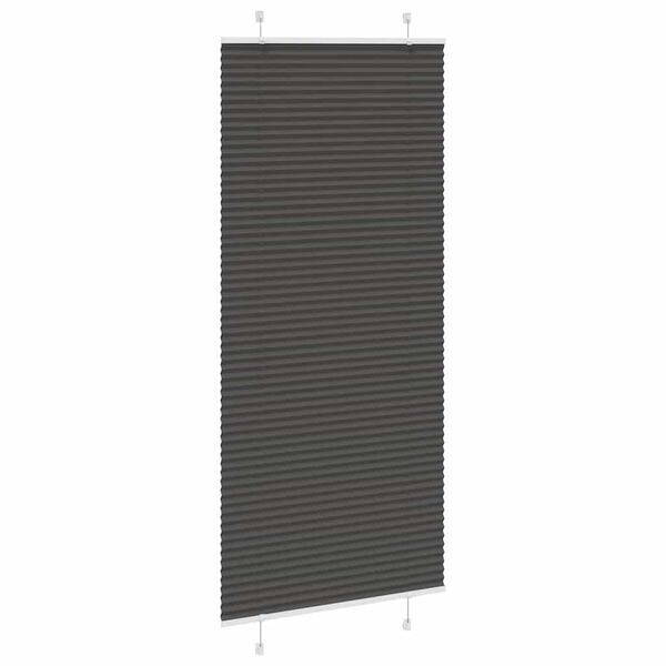 vidaXL Plissé rolgordijn 100x200 cm stofbreedte 99,4cm polyester zwart