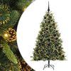 vidaXL Kunstmatige Scharnier Kerstboom met Cones Groen 180 cm