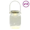 vidaXL Tuinlantaarns 12 st glas warmwit