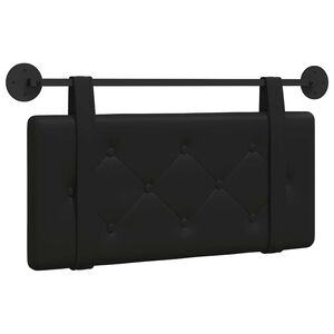 vidaXL Hangend hoofdbord Zwart Kunstleer