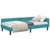 vidaXL Hoekbedframe met hoofdeinde Turquoise 90 cm x 190 cm Fluweel