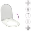 vidaXL Toiletbril soft-close met quick-release ontwerp wit