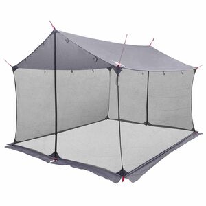 vidaXL Campingzeil met gaaswanden 340 x 260 x 220 cm Grijs en Oranje