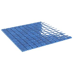 vidaXL Moza&iuml;ek Tegel 11 st 50 x 50 cm Blauw Glas