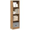 vidaXL Boekenkast 40x24x143 cm bewerkt hout artisanaal eikenkleurig