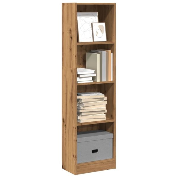 vidaXL Boekenkast 40x24x143 cm bewerkt hout artisanaal eikenkleurig