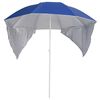 vidaXL Strandparasol met zijwanden 215 cm blauw