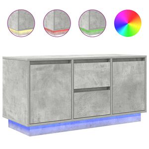 vidaXL Tv-meubel met LED-verlichting 100x41x50 cm betongrijs