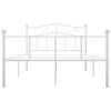 vidaXL Bedframe metaal wit 120x200 cm