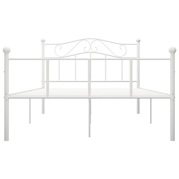 vidaXL Bedframe metaal wit 120x200 cm