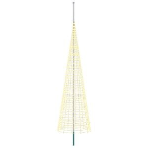 vidaXL Kerstboomverlichting met grondpen en vlaggenmast 500 cm