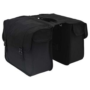 vidaXL Fietstas Zwart 40 x 18.5 x 35 cm Polyester