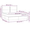 vidaXL Boxspring met matras fluweel lichtgrijs 180x200 cm