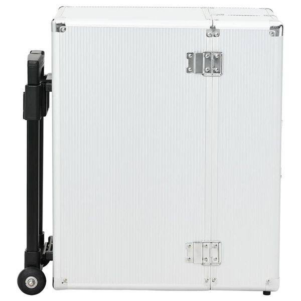 vidaXL Pilotentrolley 47x39x27 cm aluminium zilverkleurig