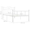 vidaXL Bedframe metaal wit 90x200 cm