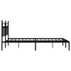 vidaXL Bedframe met hoofdbord metaal zwart 180x200 cm