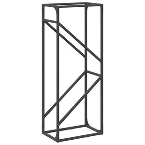 vidaXL Brandhoutrek 40x25x100 cm koudgewalst staal zwart