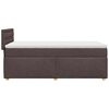 vidaXL Boxspring met matras stof donkerbruin 80x200 cm