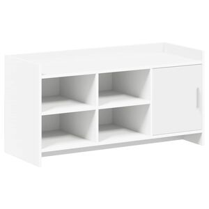 vidaXL Schoenenkast 100 x 39,5 x 51 cm Bewerkt hout Wit