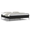 vidaXL Bedframe bewerkt hout metaal zwart 200x200 cm