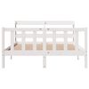 vidaXL Bedframe zonder matras massief grenenhout wit 150x200 cm