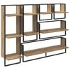 vidaXL Wandplankenset Muurmontage 6 pcs Artisan Eiken 100 x 25 x 30 cm