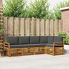 vidaXL Sofa-Sets 5 pcs Natuurlijk en Antraciet Massief Acaciahout