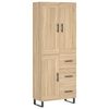 vidaXL Hoge kast 69,5x34x180 cm bewerkt hout sonoma eikenkleurig