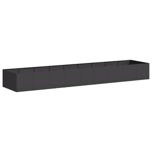 vidaXL Plantenbak 360x80x40 cm staal zwart