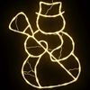 vidaXL Kerstverlichting sneeuwpop silhouet 2 st 35 LEDs warm wit